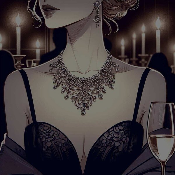 Quel type de collier privilégier pour sublimer un décolleté plongeant lors d'un cocktail dinatoire ?